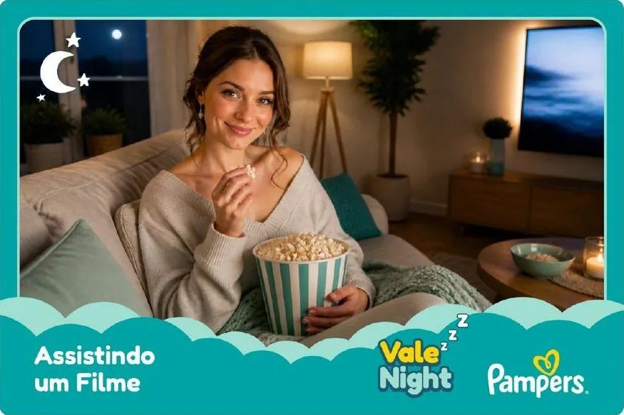 Pampers · Vale Night: arte criada com IA pela Fotopop