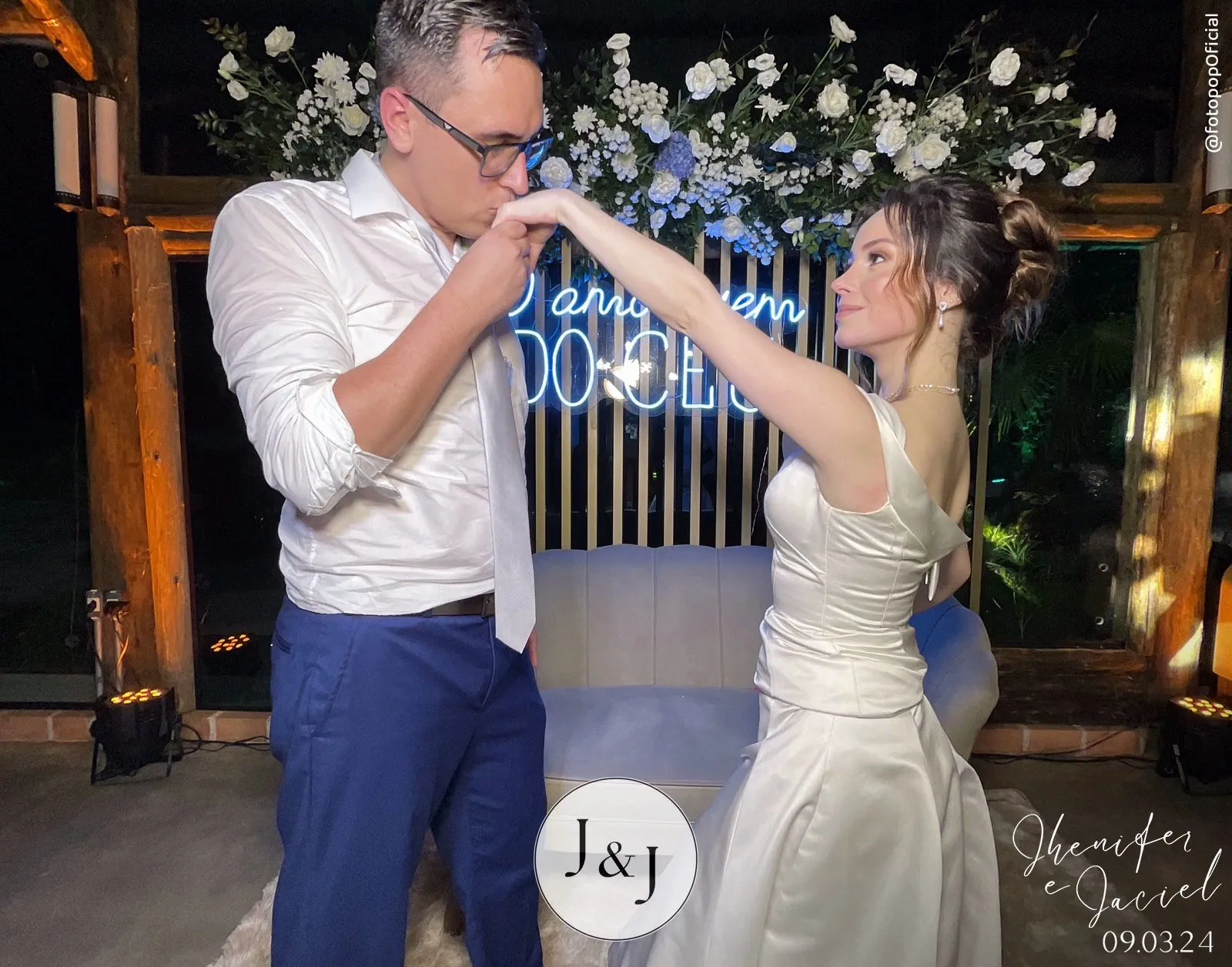 Foto de um casamento com o layout do Totem Pop (1 de 4)